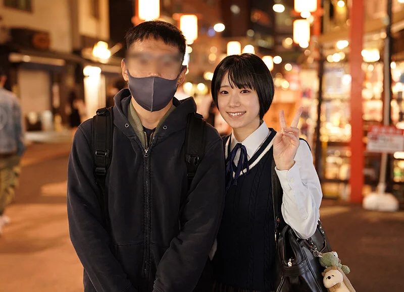 もてない素人おじさんのがっつきキスに、たっぷり愛情で返してくれる美少女女子校生と自信取り戻しべろちゅうSEX
